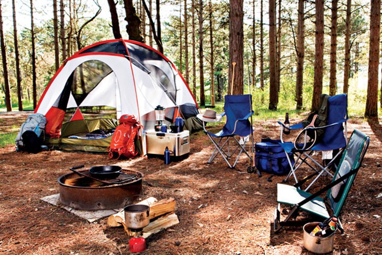 Book equipment for out-door camping